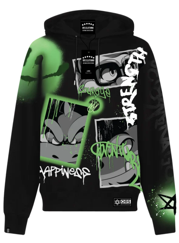 Strength And Smiles Hoodie_Green_Front 1